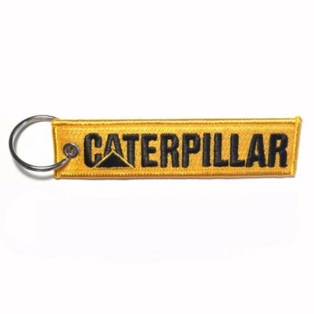 Caterpillar Orange Key Chain Embroidered - NEW